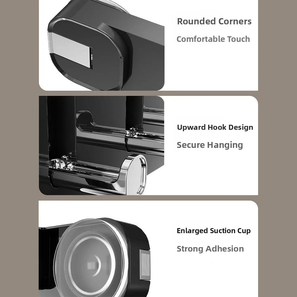Description Picture 6 of itemSuction Cup Bathroom Storage Hook Detachable Waterproof Foldable Wall Row Hook Moisture-proof Heavy Duty Towels Robe Hook