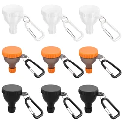 9 - Piece Portable Protein Powder Funnel Set with Carabiner & Reinforced Cap for Fitness and Travel (9Pcs)