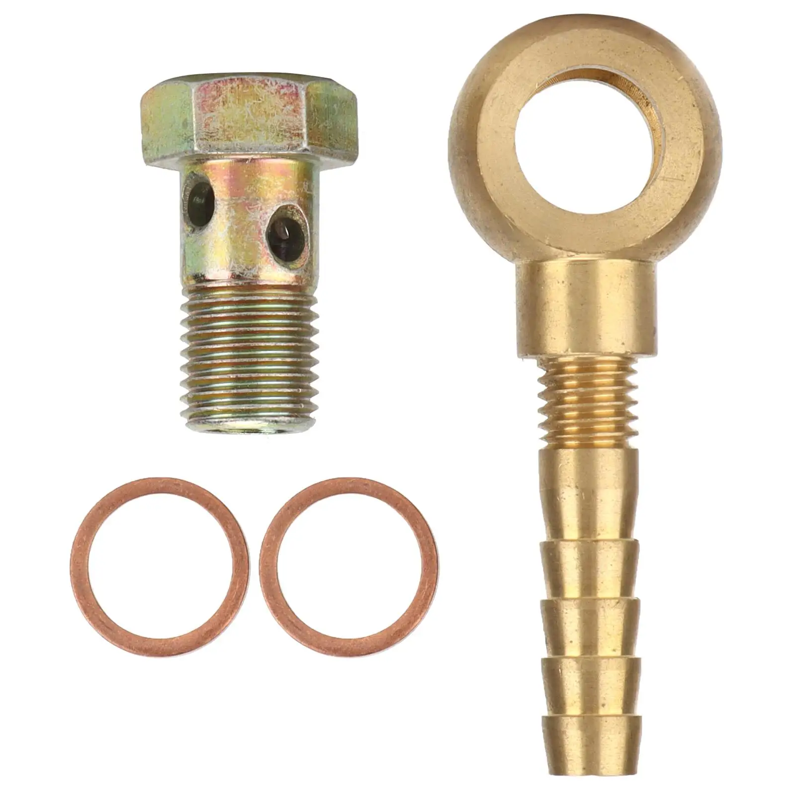 Turbo Banjo Fitting Kit with Hose Barb - Anti-Rust Water Coolant Connection