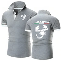 Polo d'été Abarth Scorpion Logo hommes Polo mode pull HipHop Harajuku mâle à manches courtes marque polos t-shirt 2