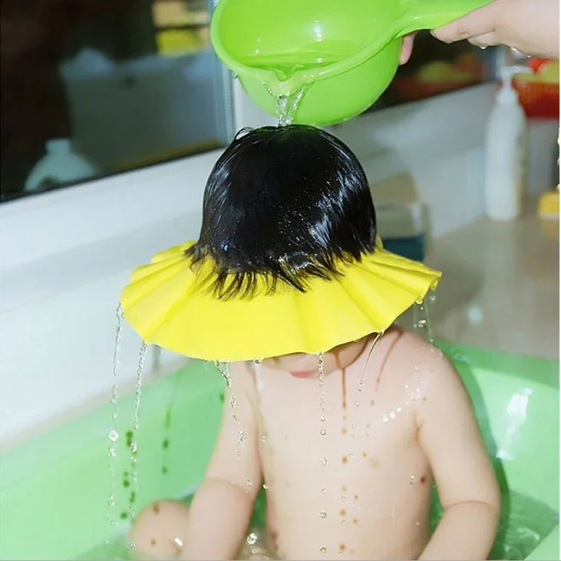 Shampoo Cap Durable Baby Bath Visor Hat Adjustable  Shower Protect Eye Water-proof  Splashguard Hair Wash Shield For Infant