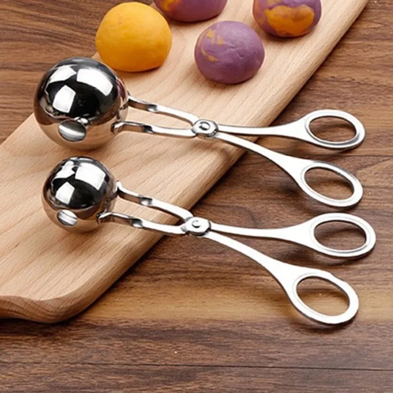 Stainless Steel Meatball Maker Tongs Non-Stick Meat Baller Tool for Cooking Baking Kitchen Accessories Meat Ball Scoop Mould