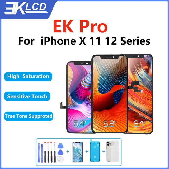 iPhone 12 Pro Tempered Glass Screen Protector, EK Wireless