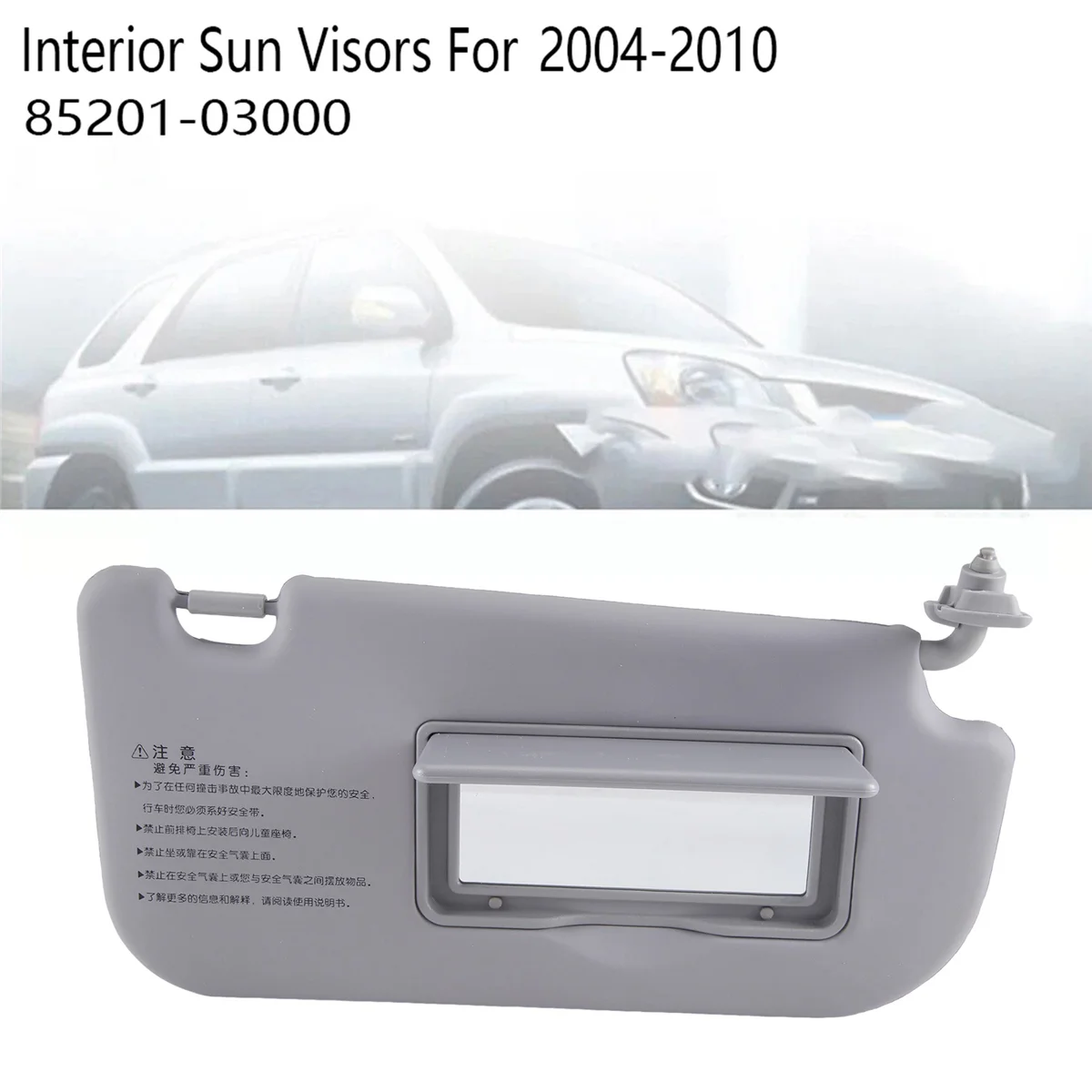 

Car Interior Right Sun Visors for Kia Sportage 2004-2010 85201-03000