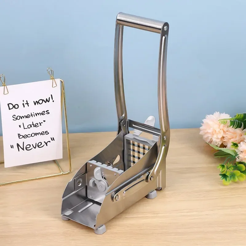 French Fry Cutter Stainless Steel Potato Carrot Onion Slicer Chipper Vegetable Veggie Chopper Chips Cutting Machine Kitchen Tool
