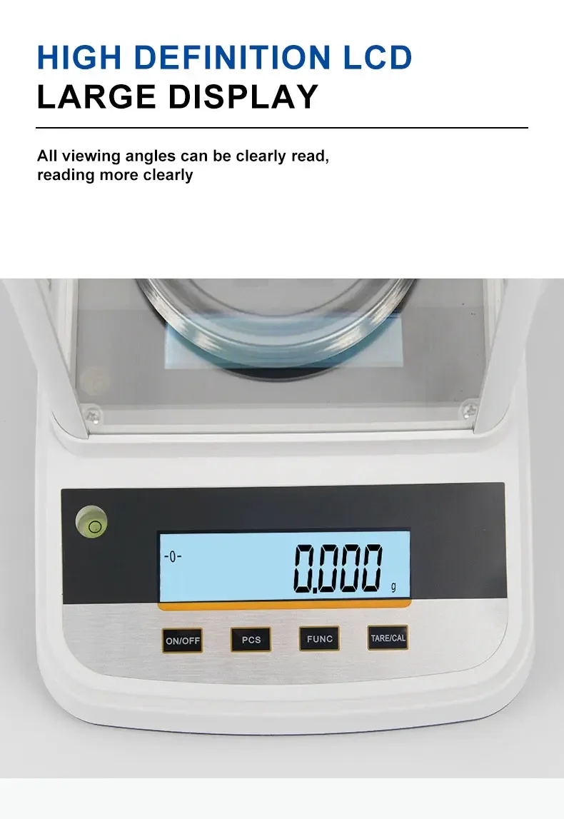Lab Precision Analytical Balance Double-screen Display Precision Scale Jewelry D