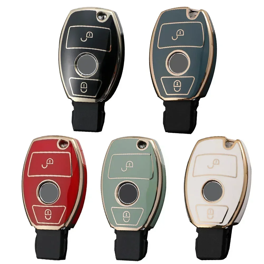 Fob Remote Key Fob Case Cover For Mercedes For Benz A Class W176 B W246 C W204 S204 W205 S205 C205 A205 2 Buttons Protecte Case key case key case cover car key shell flip key fob shell car key chain