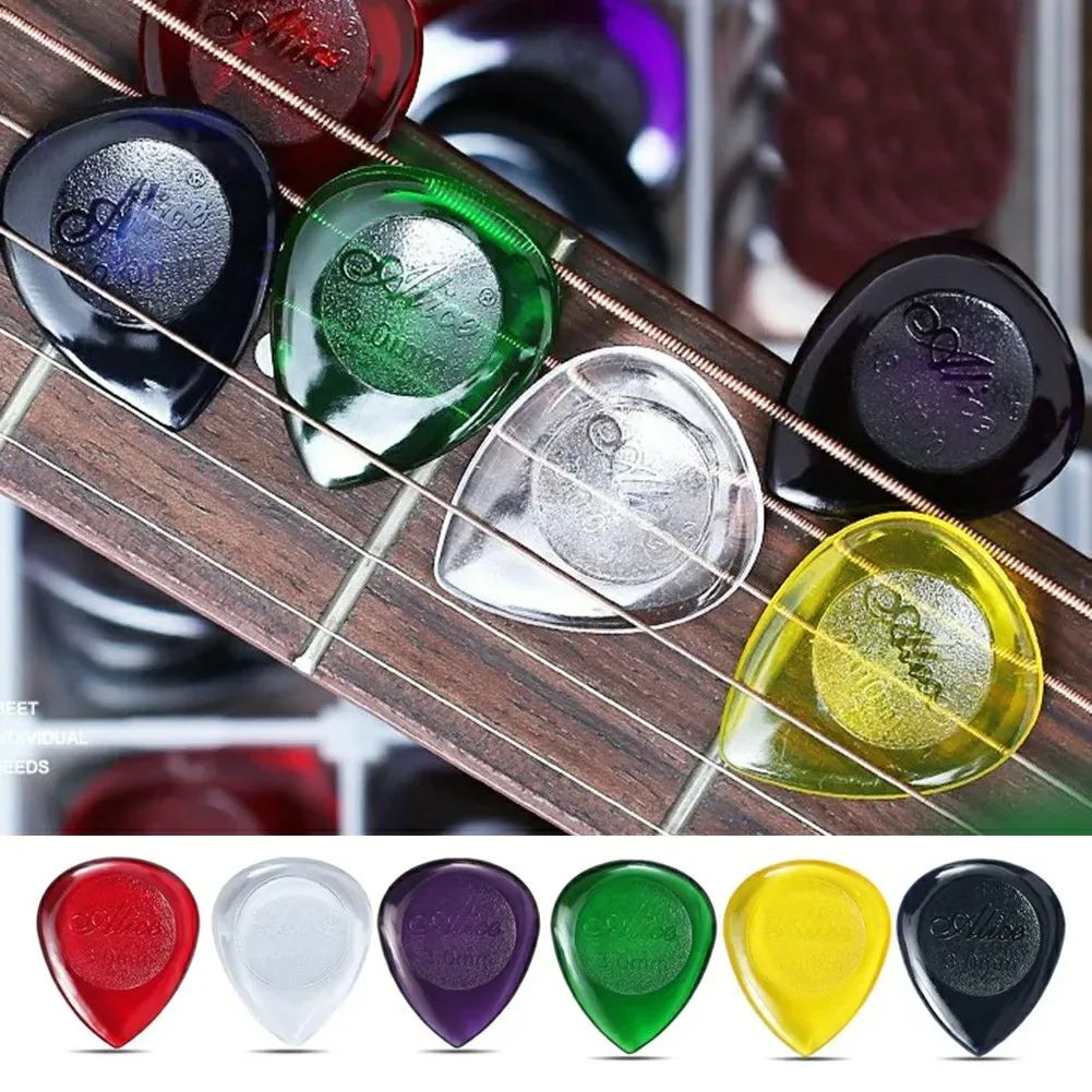 6Pcs Alice Stubby Guitar Picks Acoustic Electric Bass Plectrum Mediator 1/2/3mm Thickness Fast Picking Guitar Accessories guitar picks