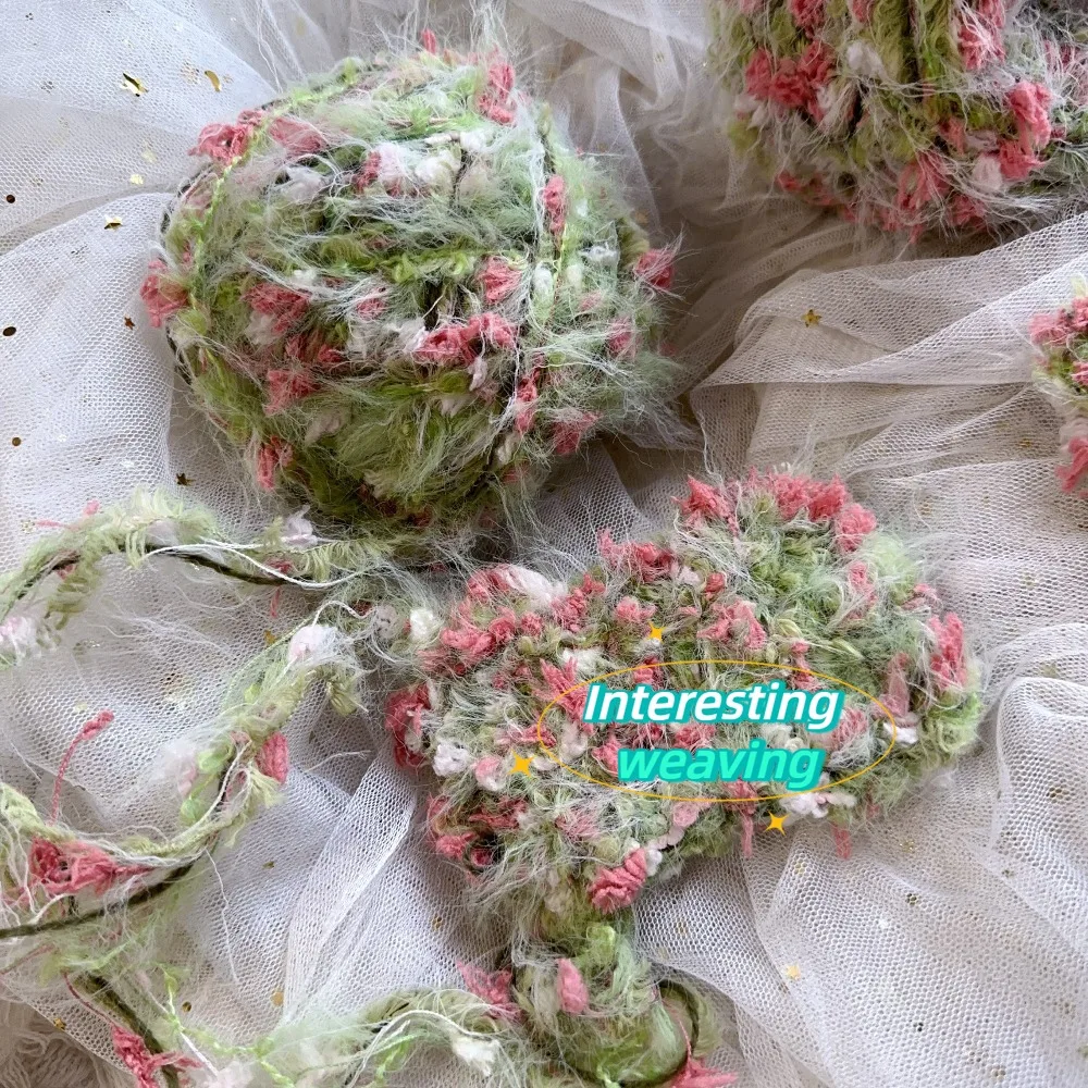 그린 파스토럴 스타일 얀 100g DIY 핸드메이드 핸드블렌드 얀, 뜨개질 및 직조용 울볼