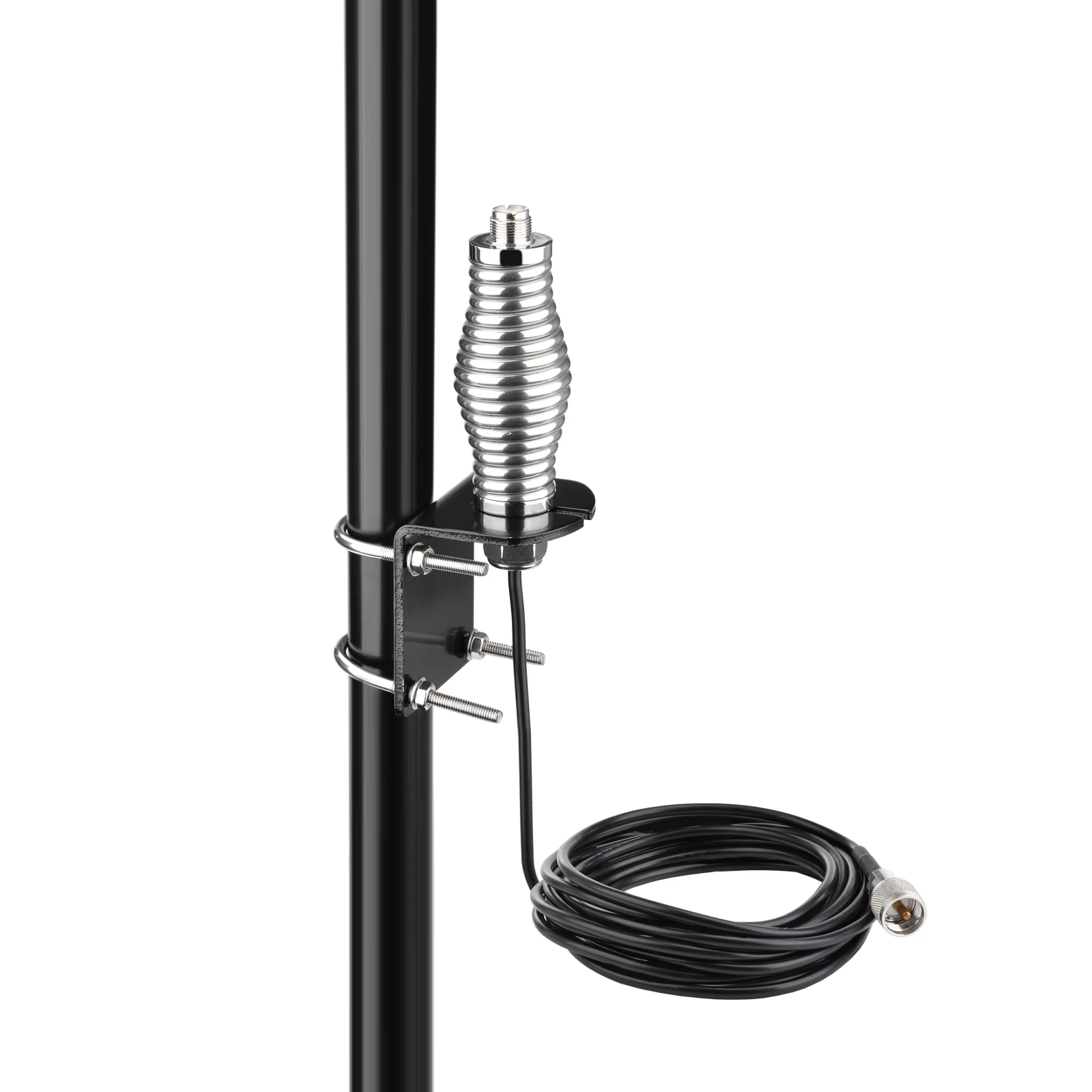 Heavy Duty Steel Spring Mount with L Bracket for CB Ham Radio Antennas