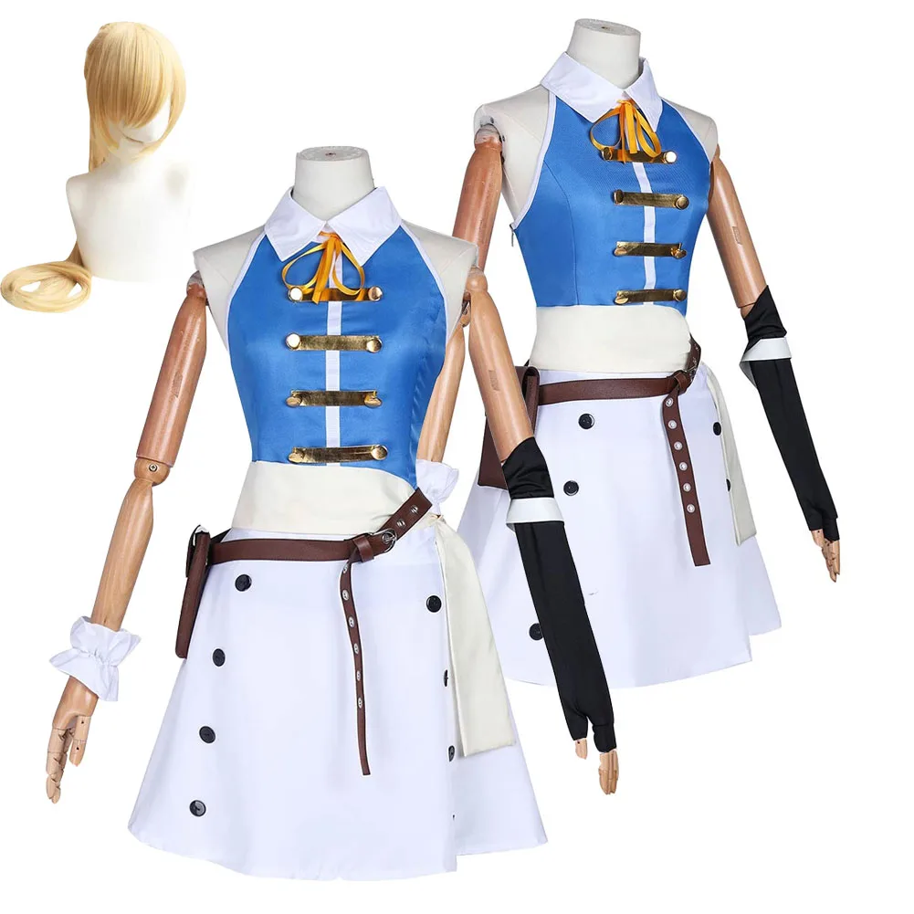 

Anime Lucy Fairy Cos Tail Cosplay Costume Wig Dress Outfits Adult Women Girls Shirt Skirt Halloween Carnival Party Disguise Suit