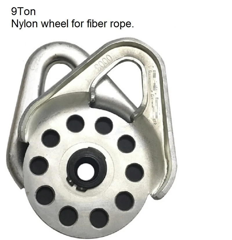 8Ton-10Ton Off road winch movable pulley sheave snatch block splint vehicle refitting rescue trailer rope winch rope