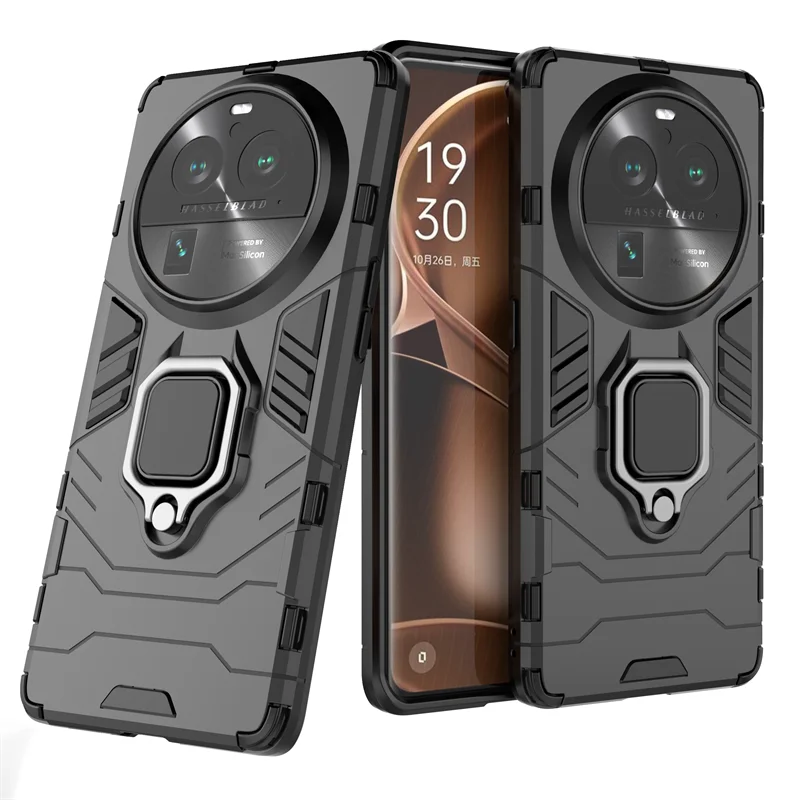 Per Oppo Find X6 Pro Case Ring Stand Holder Antiurto Tpu Armor Cover Posteriore Per Oppo Find X6 Pro Phone Case Per Oppo Find X6 Pro