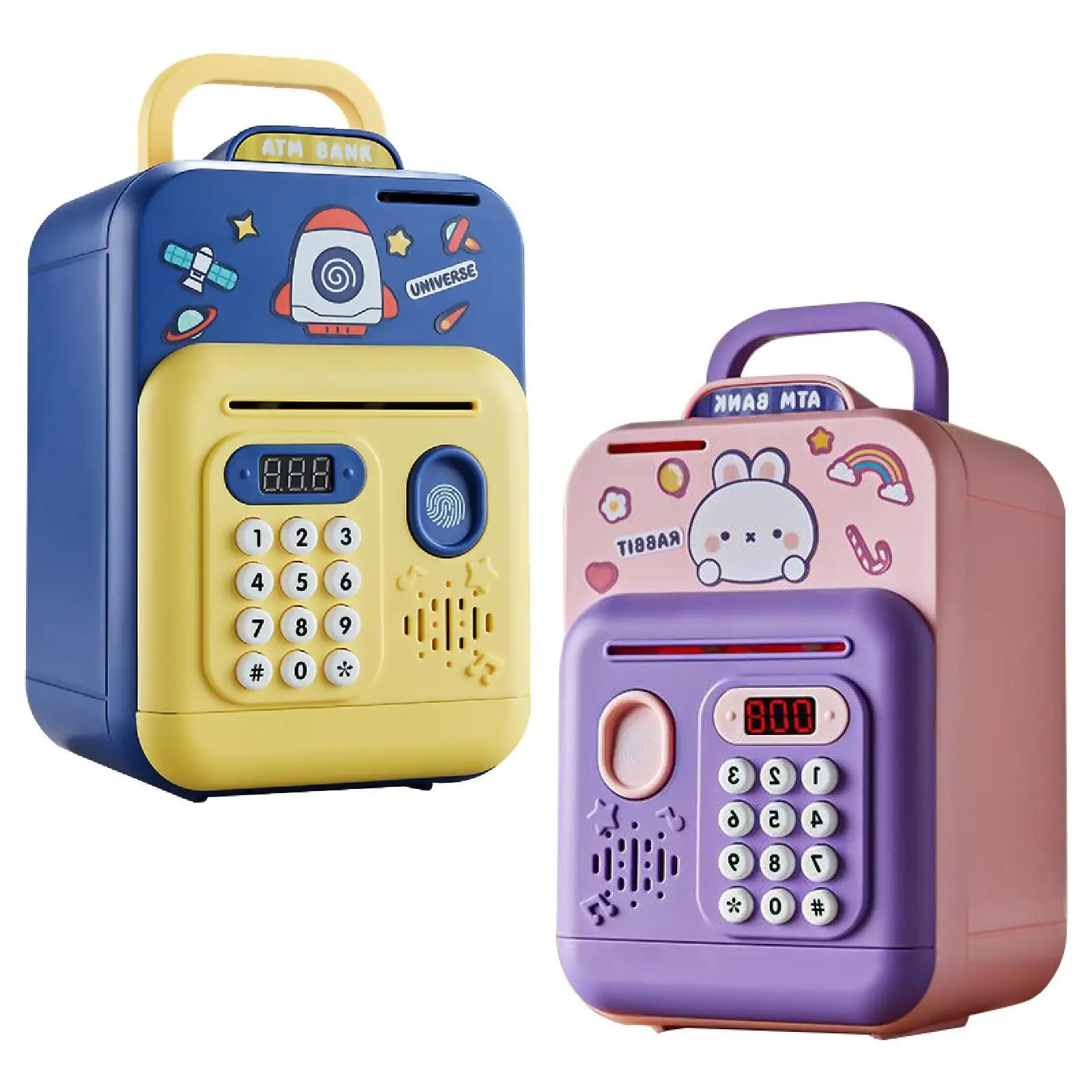 ATM Piggy Bank for Kids Auto Scroll Money Stylish Money Saving Box for Children Ages 3 4 5 6 7 8 Years Old Boys Girls Kids Gift