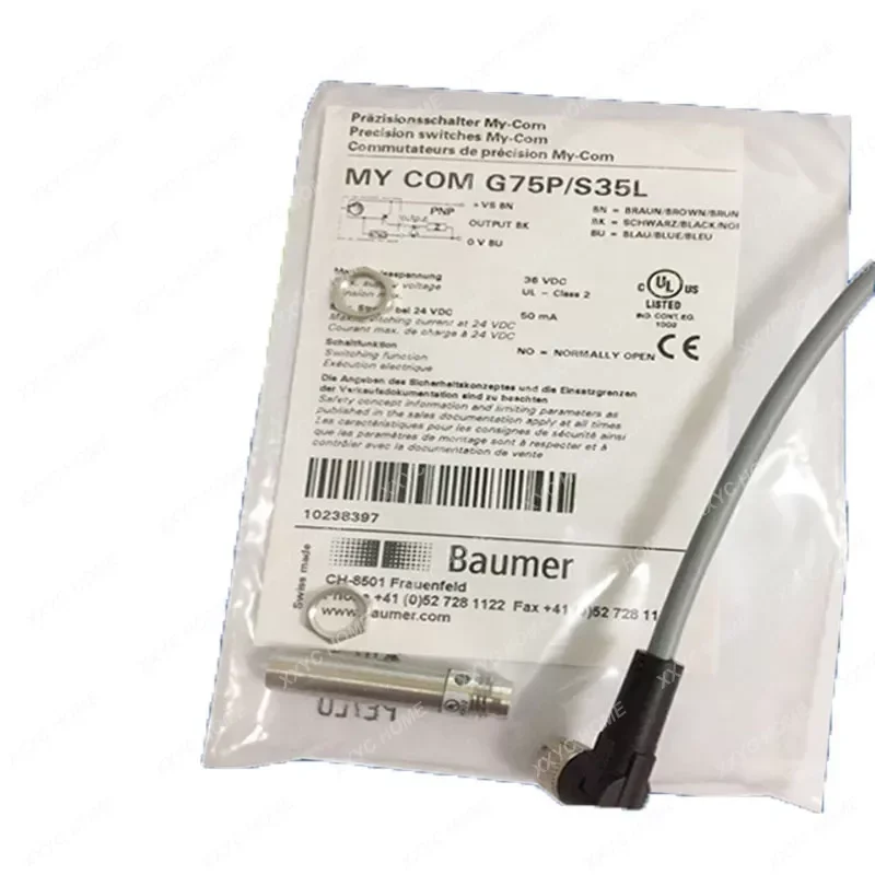 Прерыватель электродвигателя Baumer, датчик MY COM G75P80/L, G75P/S35L