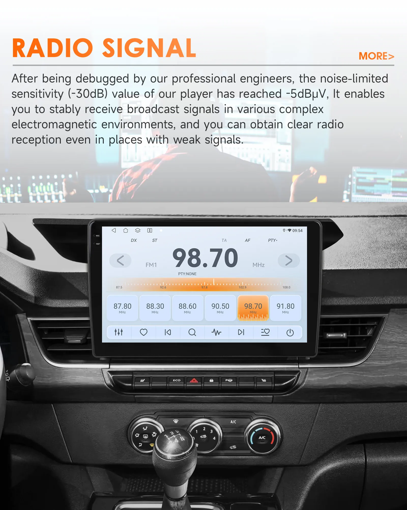 Hizpo Android Autoradio für Renault Kangoo 2019-2025 Multimedia-Player Kabelloses CarPlay Android Auto Stereo 4G GPS 6115 – Detail 20