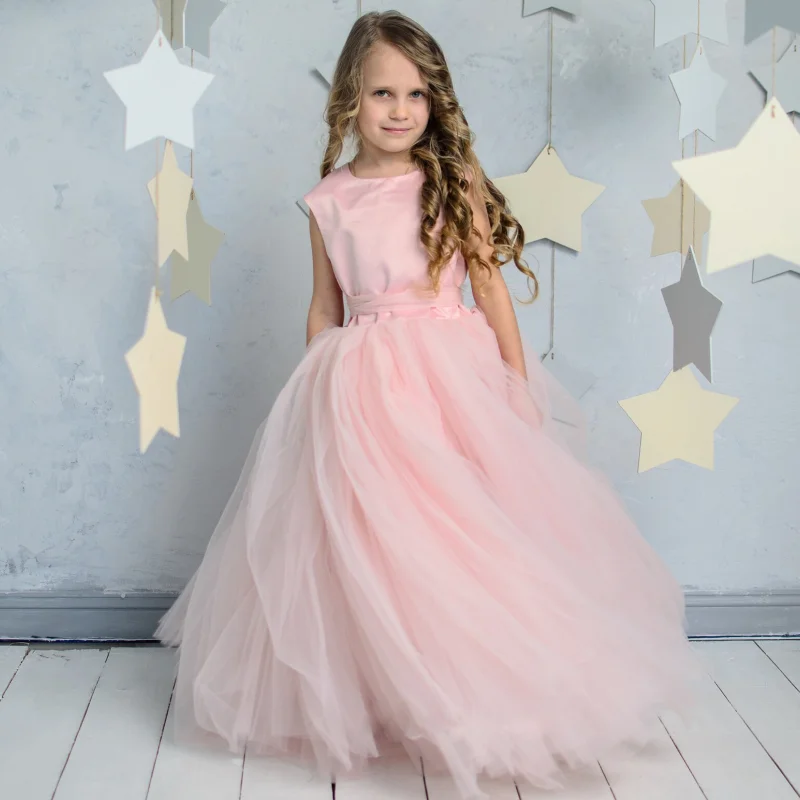 

2023 Fashion Beautiful Girl Dress Luxury Flower Girl Wedding Dress Birthday Pageant Princess Puffy Dress Design For Party