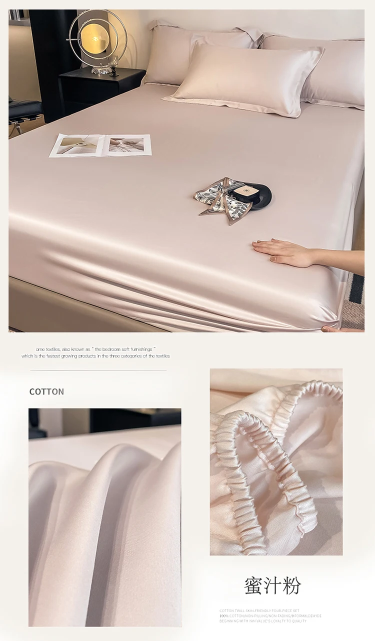 Description Picture 4 of item3pcs Set 100% Bamboo Mattress Protector Mattress Cover with Pillowcase Cooling Bedsheet 1000 Thread Count Anti-slip Fitted Sheet