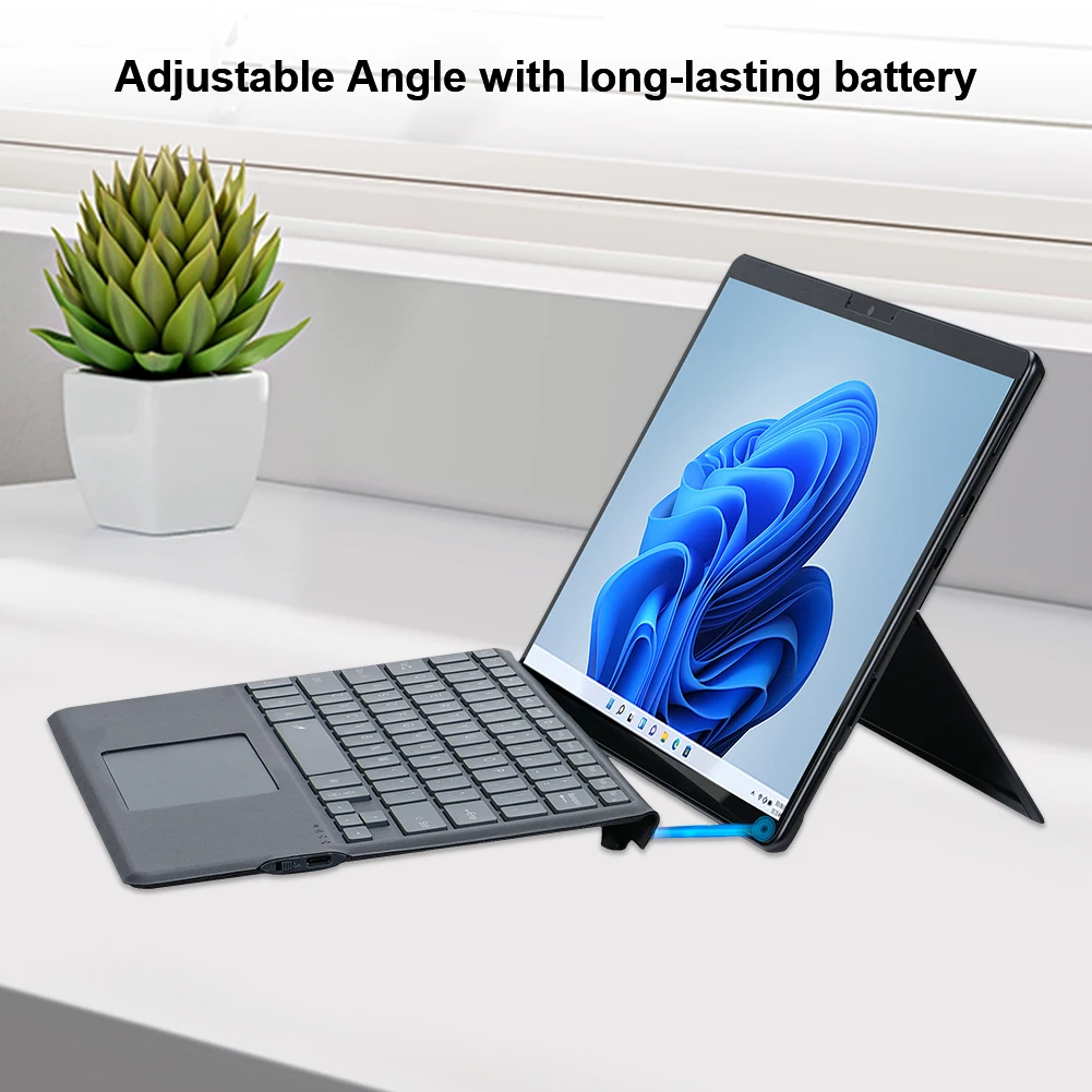 Bluetooth-Compatible Magnetic Wireless Keyboard Touchpad 7-Color Backlight for Microsoft Surface Pro 8/9/X/10/11 Wireless Keyboard Wireless Keyboard Mouse Tablet Keyboard iPad Keyboard Tablet Keyboard Case