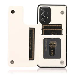 Deluxe Flip Leather Wallet Case with Card Holder Cover - Samsung A81 (WHITE)