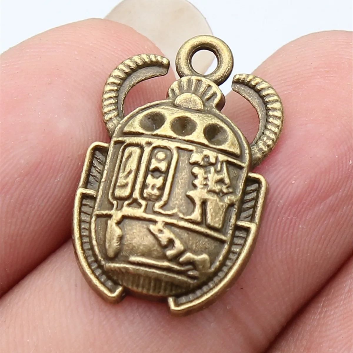 WYSIWYG 10pcs 25x16mm 3 색 고대 이집트 스카라브 참 펜던트 DIY 쥬얼리 만들기 쥬얼리 결과물