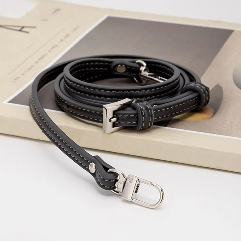 Enhanced Genuine Leather Shoulder Strap with Punch-Free Buckle - Premium Handbag and Crossbody Bag Accessory
