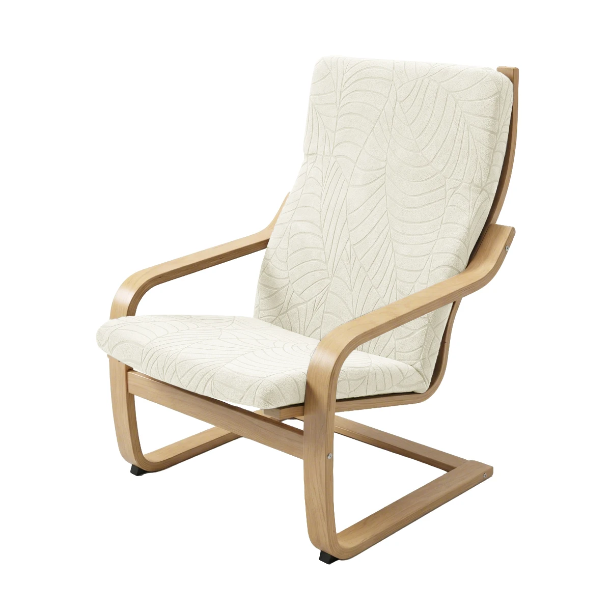 Leaf Pattern Jacquard Recliner Chair Slipcover - Elastic All-Inclusive Armchair Cover