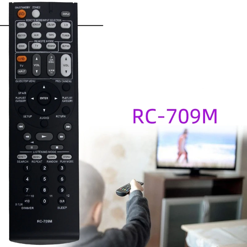 TX-SR608용 리모콘 TX-NR525 TX-SR506 수신기 교체용 리모콘 블랙