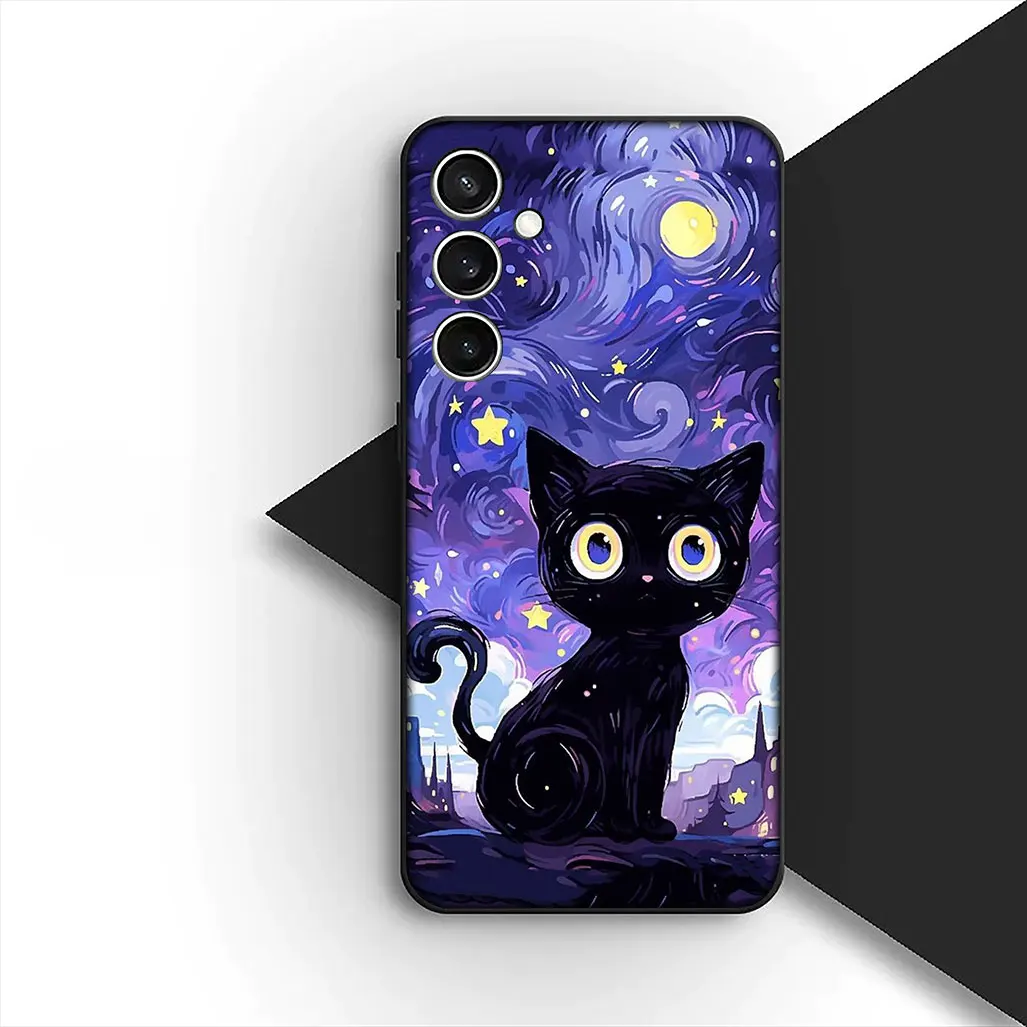 Whimsical Cartoon Cat Meow Protective Phone Case