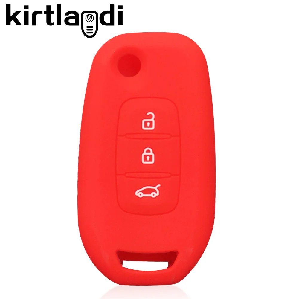 Kwmobile Key Cover Compatible With Peugeot 3 Button Car Flip Key - Car Key Fob Case Protector - White/Gold