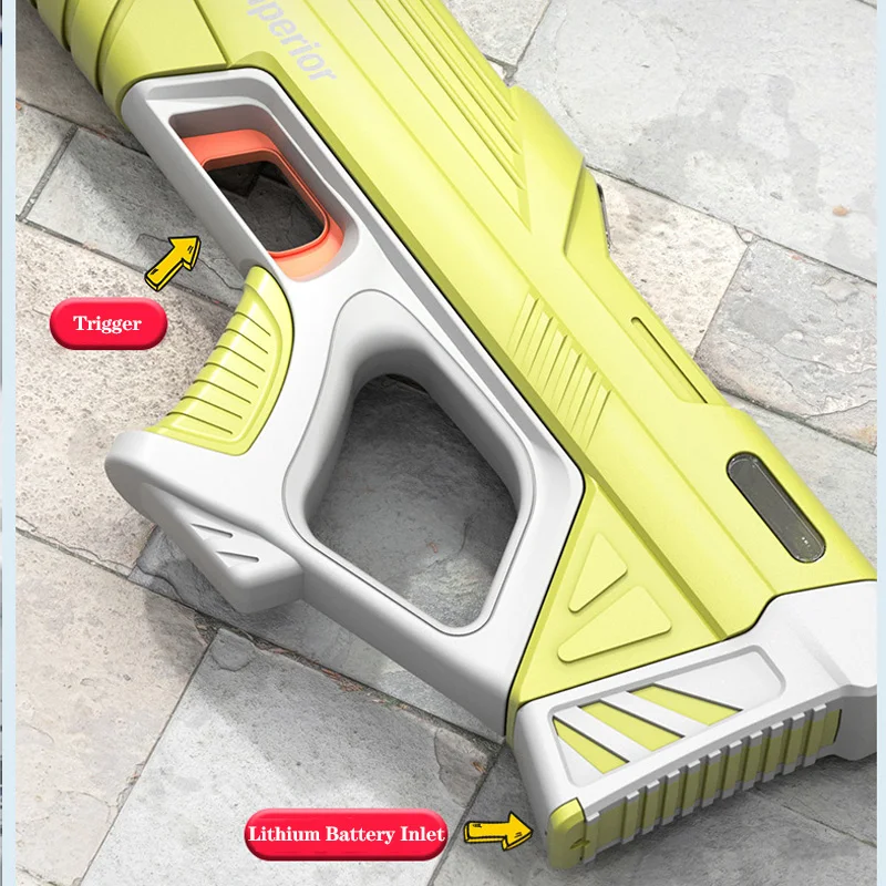 43cm Full Electric Automatic Water Storage Gun Toys Portable Children Summer Beach Outdoor Fight Fantasy Toys for Boys Kids Game 4