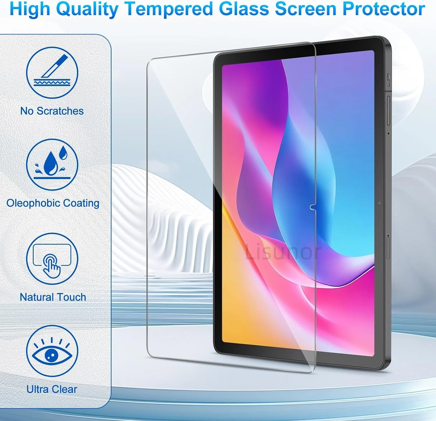 Premium Tempered Glass Screen Protectors - Anti-Fingerprint & Scratch-Resistant Film for 10.1 Tablets (2-Pack)