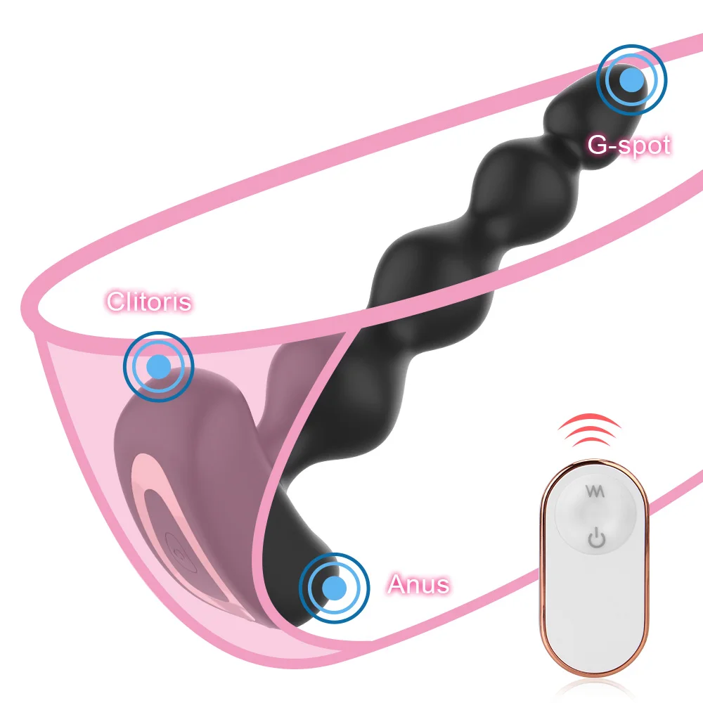 Analperlen Vibrator Mit Prostatamassagegerät Und Klitorisstimulator_voghion.com