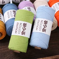 1Pc 150g 2mm hollow Yarn For crochet round hand Knitting Yarn bag cushion mat Crocheting Yarn DIY hat shoe Line amigurumi Thread 2