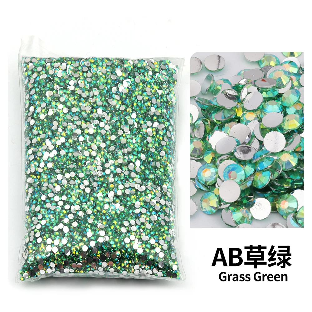Variety Pack of Small Resin Rhinestones for Nail Art and DIY Crafts - Bulk Wholesale Flat Back Crystals