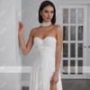 Simple Chiffon Wedding Dresses A-Line Elegant Bridal Gown Strapless Robe For Formal Party Glamorous Vestidos De Novia Customized 3