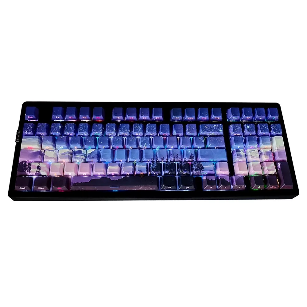 Side Print Keycap para Teclado Mecânico Keycaps Dawn Perfil Cherry Pbt Sublimação de Corante Interruptor mx 125 Chaves