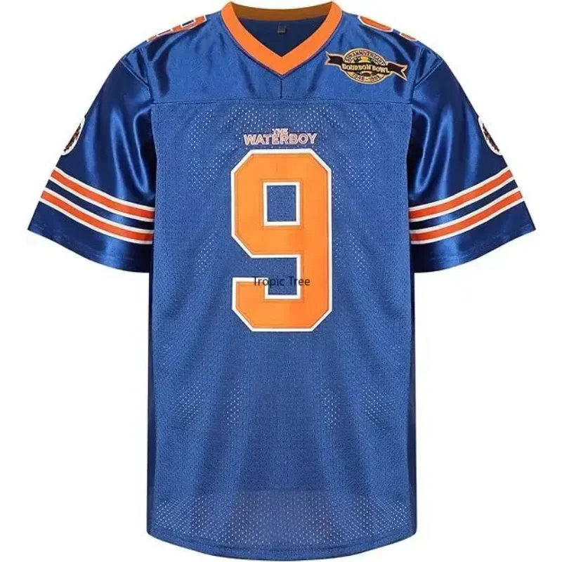The Waterboy Jersey 9 Bobby Boucher Jerseys Movie Mud Dogs Bourbon Bowl Football Jersey 50th Anniversary Us Mens Size S-3XL