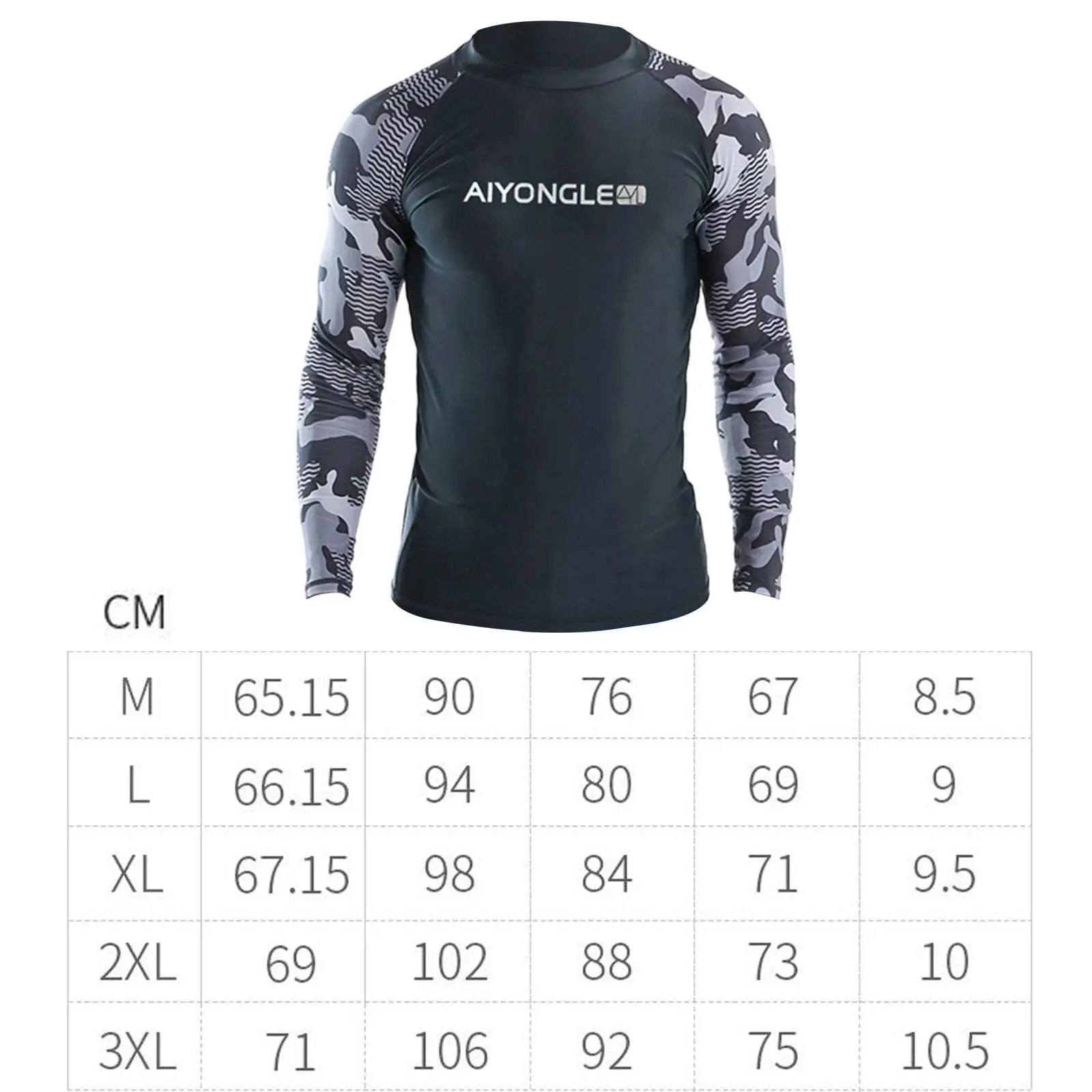 Mens Swim Shirt Swimsuit Quick Dry Surfing Suit for Surf Water Sports Diving