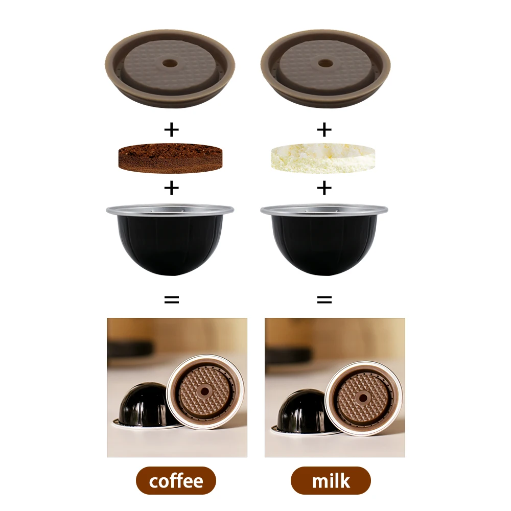 فلتر كبسولة قهوة من الألومنيوم قابل لإعادة الاستخد...