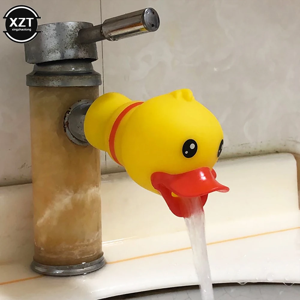 New Animal Faucet Extender Kids Baby Children Help Washing Hands Sink Water Tap Extender Splash-proof Spout Extension Bath Toys 3