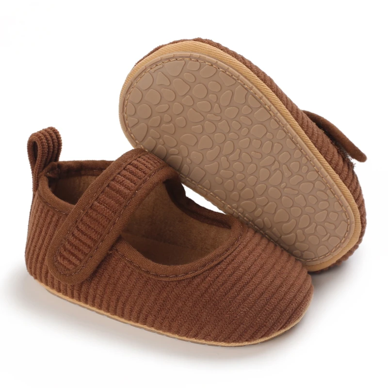 Newborn Soft Soles Brown Girl  Boy Shoes Non-Slip Rubber Soles Cute Big Bow Princess Shoes Breathable Leather Baby Walking Shoes 3