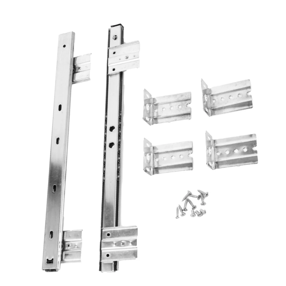 Description Picture 6 of item1 Pair Pull Out Drawer Hardware Track Tray Desk Pull Out Drawer Hardware Track Drawer Rail Desk Tray Slide Rail Track