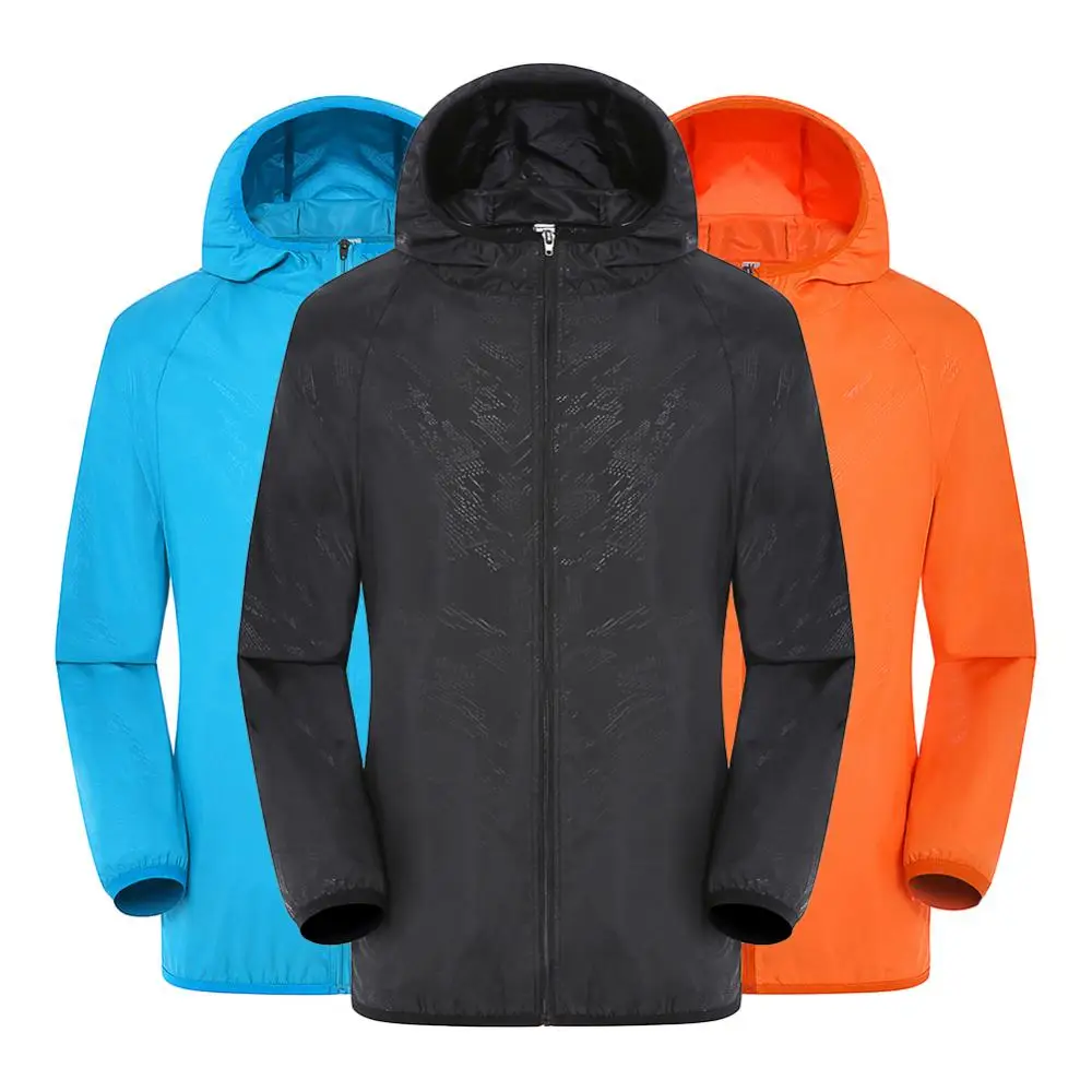 Sun Protection Skin Coats Ultra-Light Portable Foldable Hooded Windbreaker Unisex Anti-UV Waterproof for Camping Rain for hiking jackets waterproof hiking jackets waterproof jacket waterproof raincoat waterproof coats