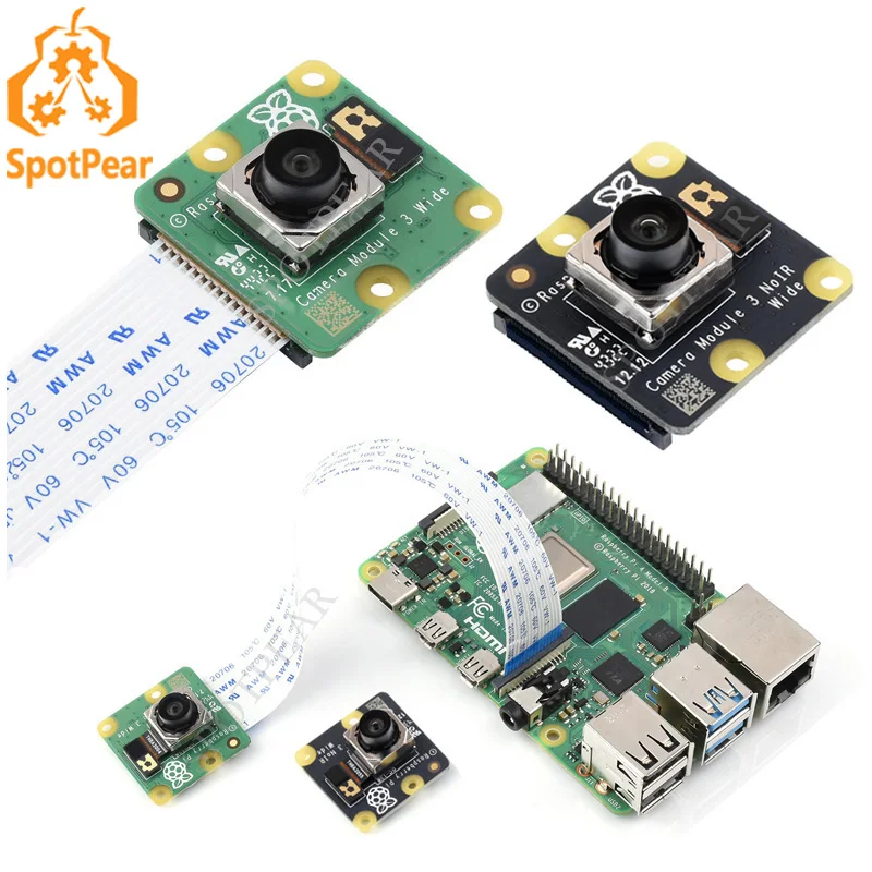 Raspberry pi Câmera Module Módulo de Câmera Auto-focus Oficial 12mp Alta Resolução Imx708 75 ° 120 ° Fov ir Noir