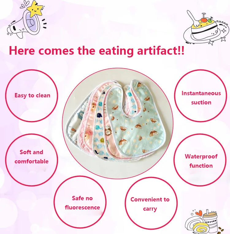 Baby Cartoon Snap Waterproof Bib Super Soft Baby Bib Newborn Crystal Velvet Saliva Towel Baby & Maternity Baby Cartoon Snap Waterproof Bib Super Soft Baby Bib Newborn Crystal Velvet Saliva Towel Baby & Maternity