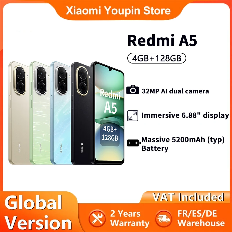 Xiaomi Redmi A5 32MP AIデュアルカメラ Global Version Xiaomi redmi A5 4GB 128GB Smartphone 32MP AI
