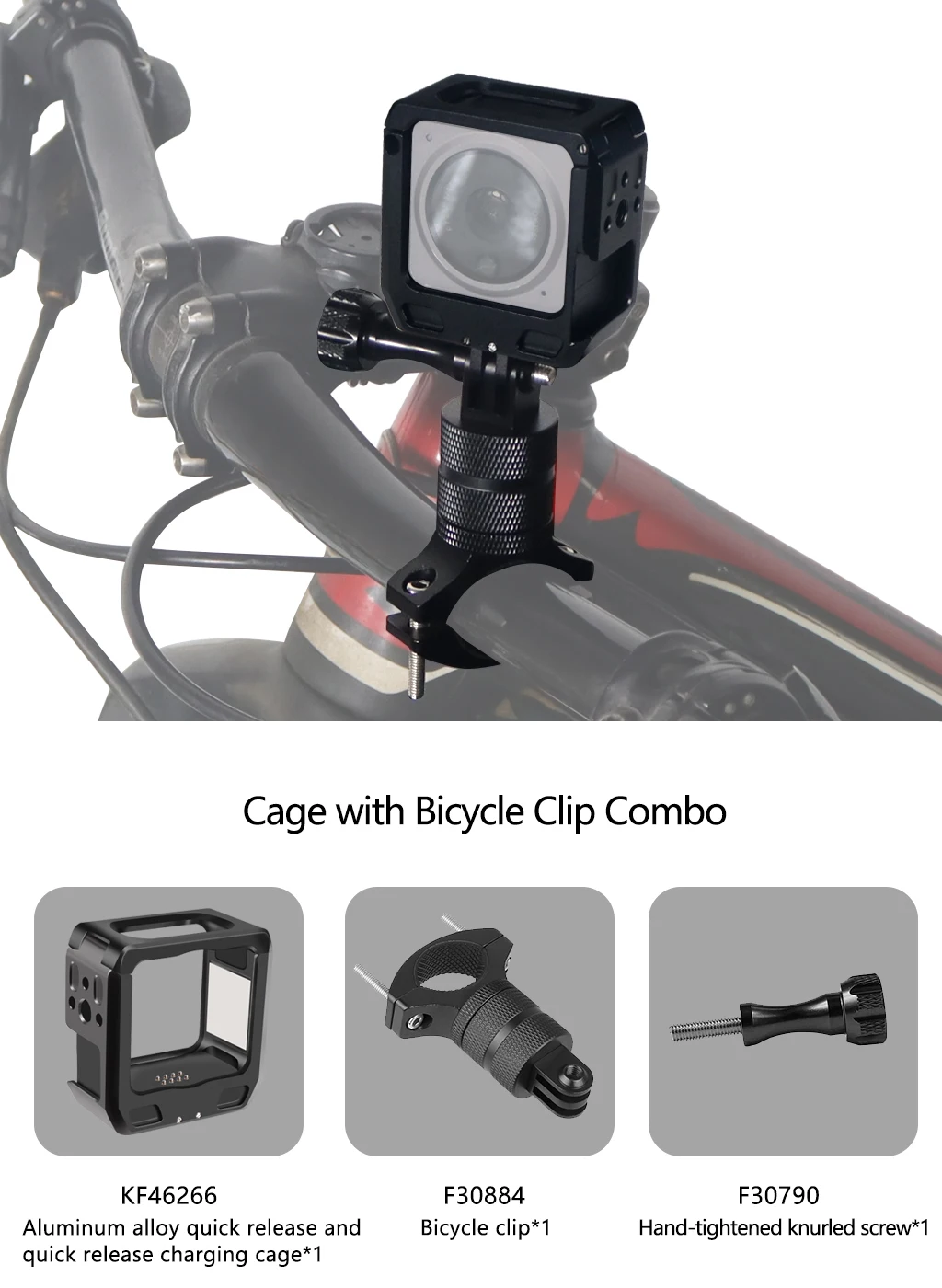 Magnetic Action Camera Cage For Action 2 Dual-screen Full Cage w/ Cold Shoe Mou
