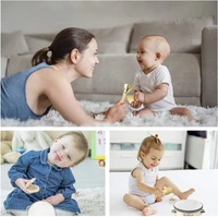 Wooden Musical Instruments for Children Montessori Educational Toy Natural Wood Music Instruments Set for Newborn Babies 2