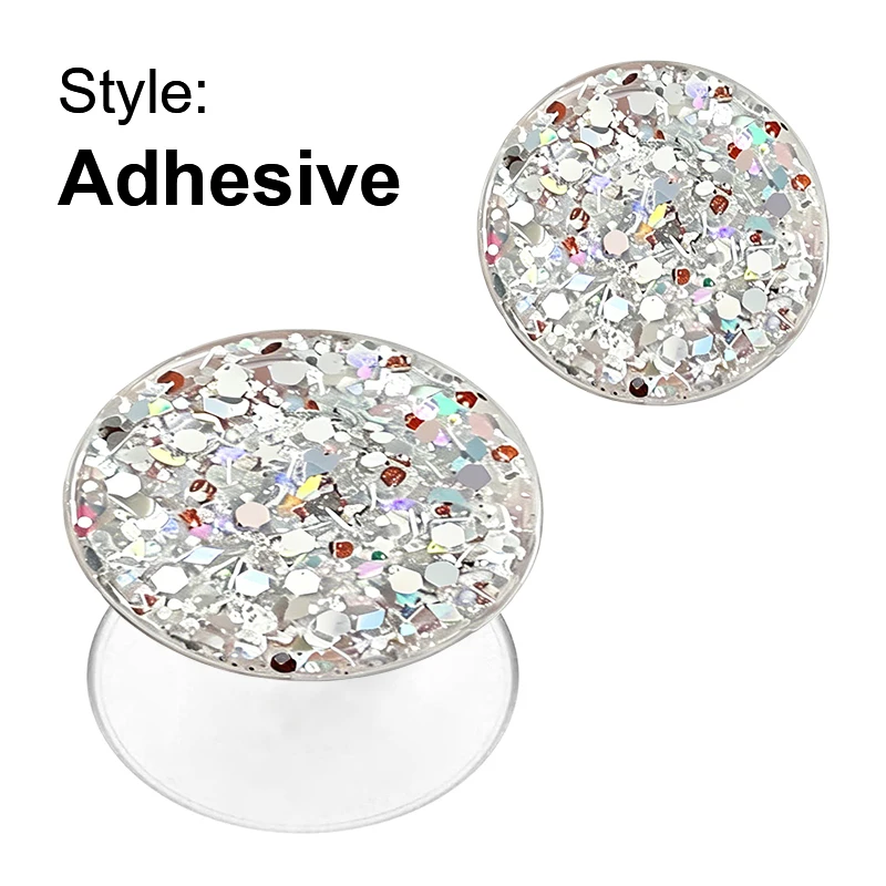 Glitter Foldable Phone Grip and Ring Holder with Adhesive